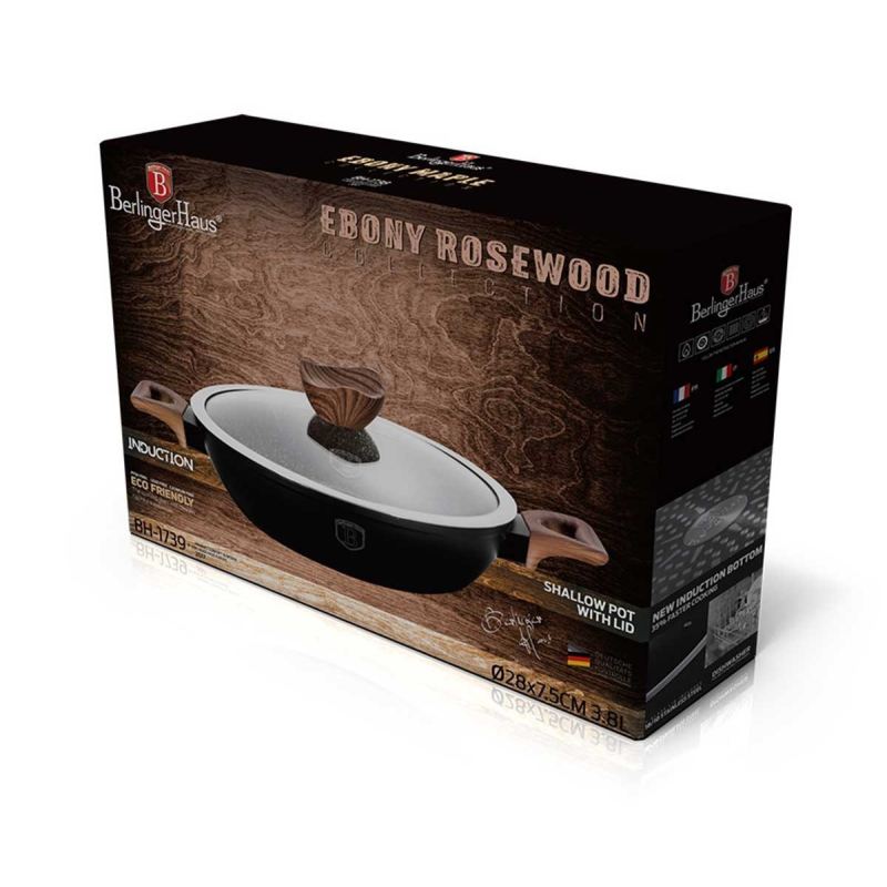 GARNEK GRANITOWY BERLINGER 28cm BH-1739 EBONY ROSEWOOD - obrazek 2