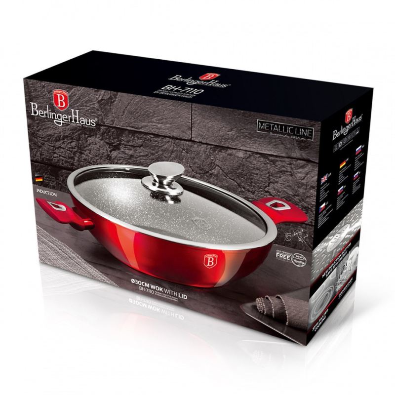 GARNEK GRANITOWY WOK 28cm BERLINGER HAUS BH-7110 - obrazek 3