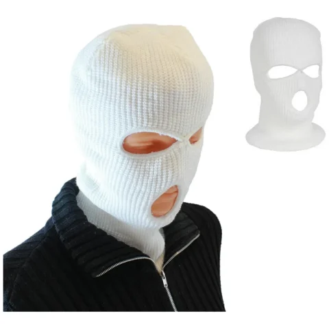 BQ42C Kominiarka balaclava 3 otwory whit