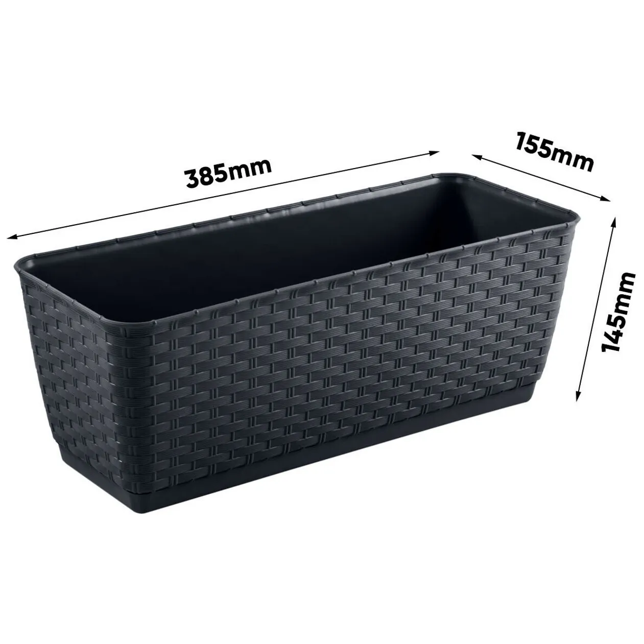 Doniczka rattanowa z hakami Ratolla DRL500PW umbra - obrazek 3