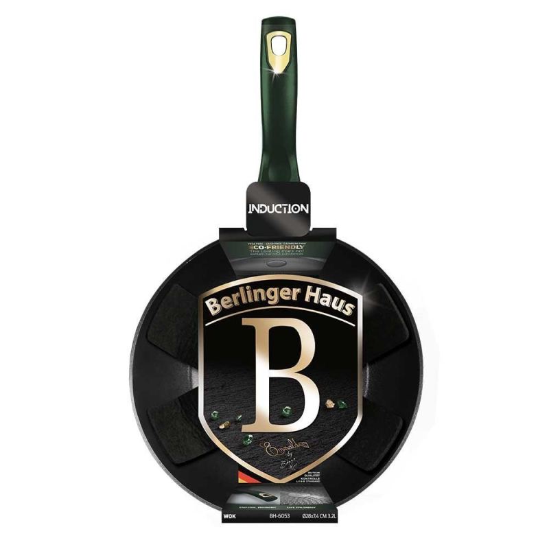 WOK TYTANOWY BERLINGER HAUS BH-6053 EMERALD - obrazek 3