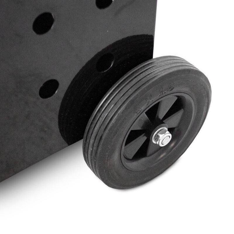 Wózek na drewno kominkowe 100 kg metalowy z gumowanymi kółkami solidny Stal - obrazek 6
