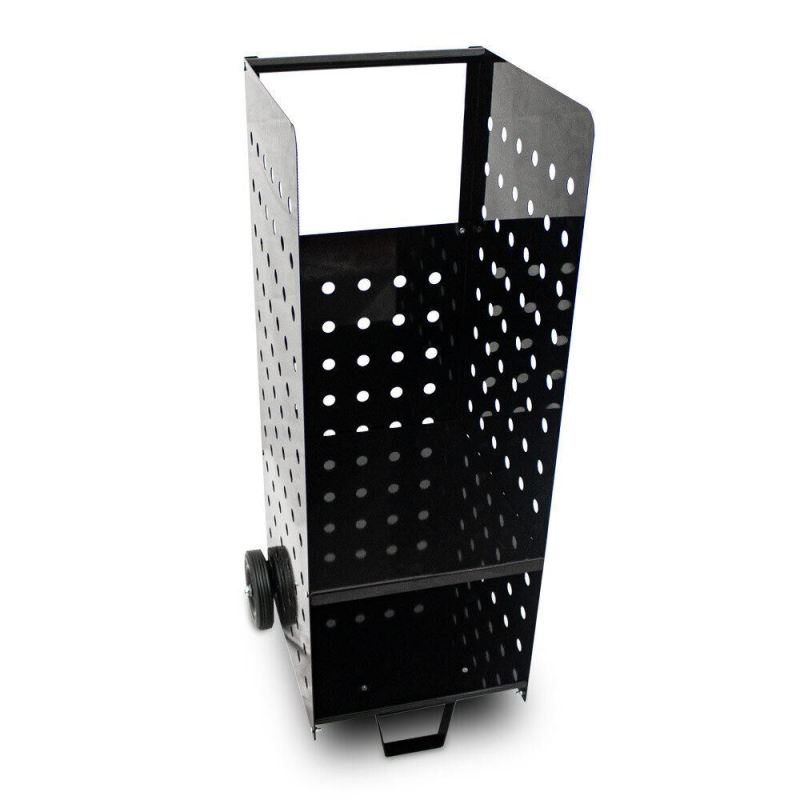 Wózek na drewno kominkowe 100 kg metalowy z gumowanymi kółkami solidny Stal - obrazek 8