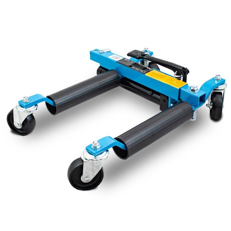 Wózek manewrowy hydrauliczny pod koła 1 sztuka niebieski - obrazek 3