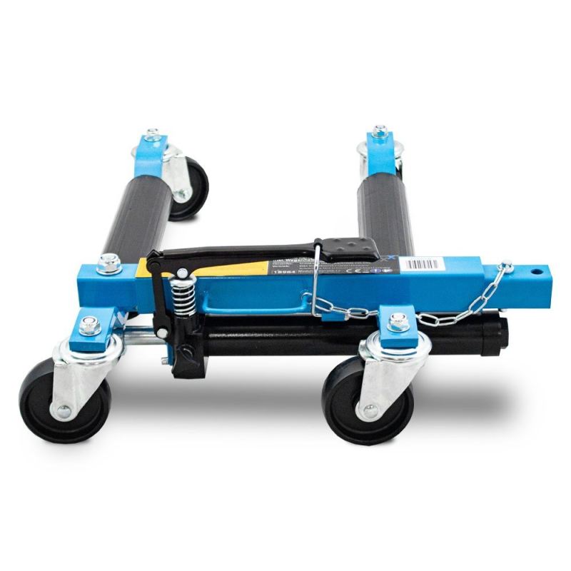 Wózek manewrowy hydrauliczny pod koła 1 sztuka niebieski - obrazek 4