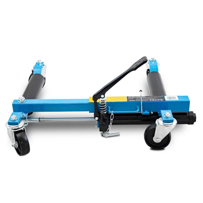 Wózek manewrowy hydrauliczny pod koła 1 sztuka niebieski - obrazek 5