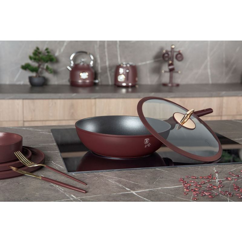 WOK TYTANOWY Z POKRYWĄ 28cm BERLINGER HAUS BH-8034 LEONARDO - obrazek 5