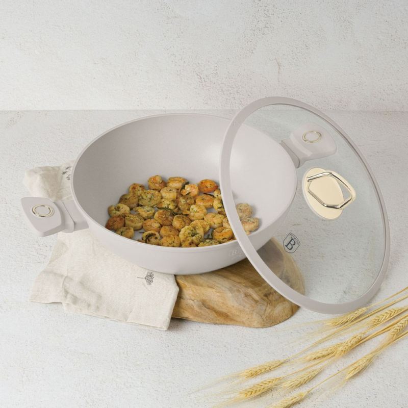 WOK TYTANOWY Z POKRYWĄ 30cm BERLINGER HAUS BH-8065 SAHARA - obrazek 2