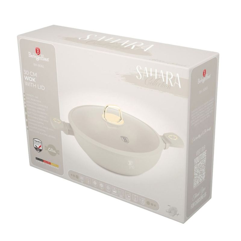 WOK TYTANOWY Z POKRYWĄ 30cm BERLINGER HAUS BH-8065 SAHARA - obrazek 12