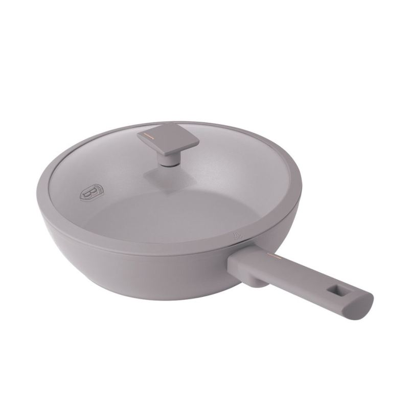 WOK TYTANOWY Z POKRYWĄ 28cm BERLINGER HAUS BH-8094 TAUPE - obrazek 5