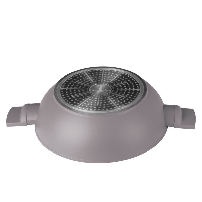 WOK TYTANOWY Z POKRYWĄ 30cm BERLINGER HAUS BH-8095 TAUPE - obrazek 5