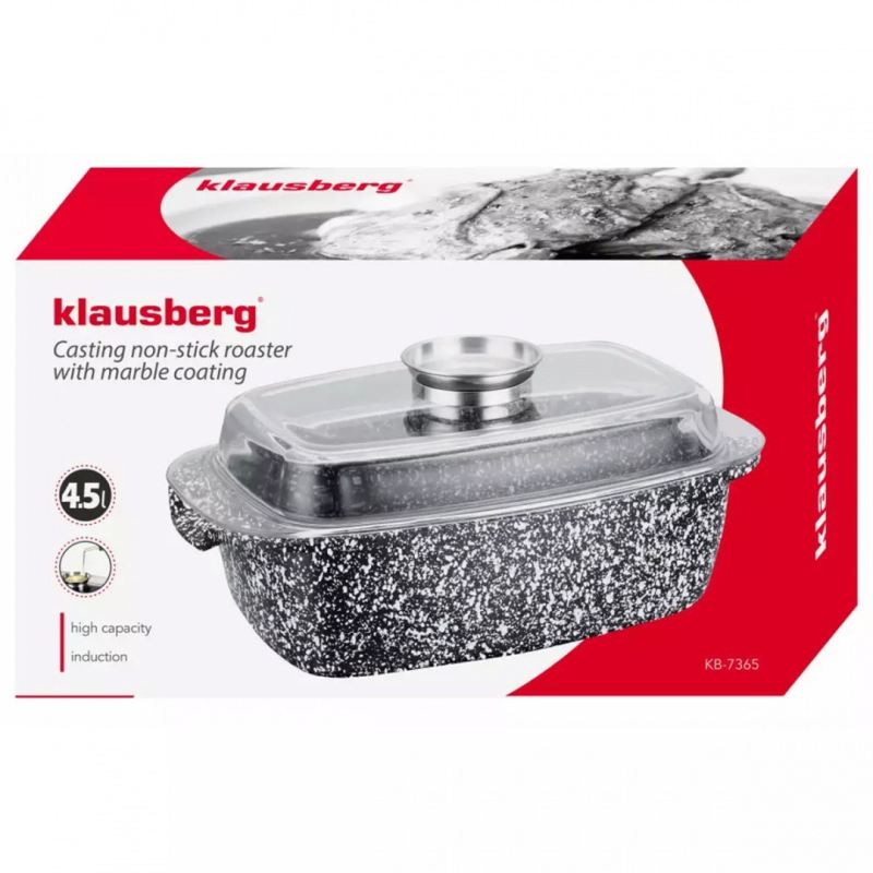 BRYTFANNA CERAMICZNA 32cm Z POKRYWĄ KLAUSBERG KB-7365 - obrazek 5