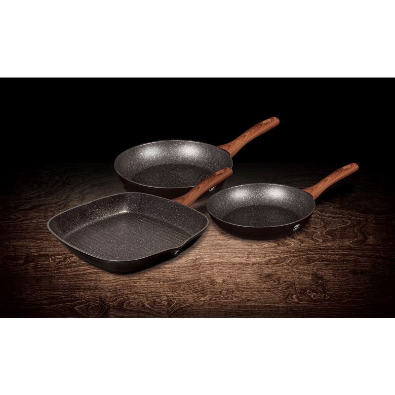 ZESTAW 3 PATELNI GRANITOWYCH BERLINGER HAUS BH-7101 - obrazek 2