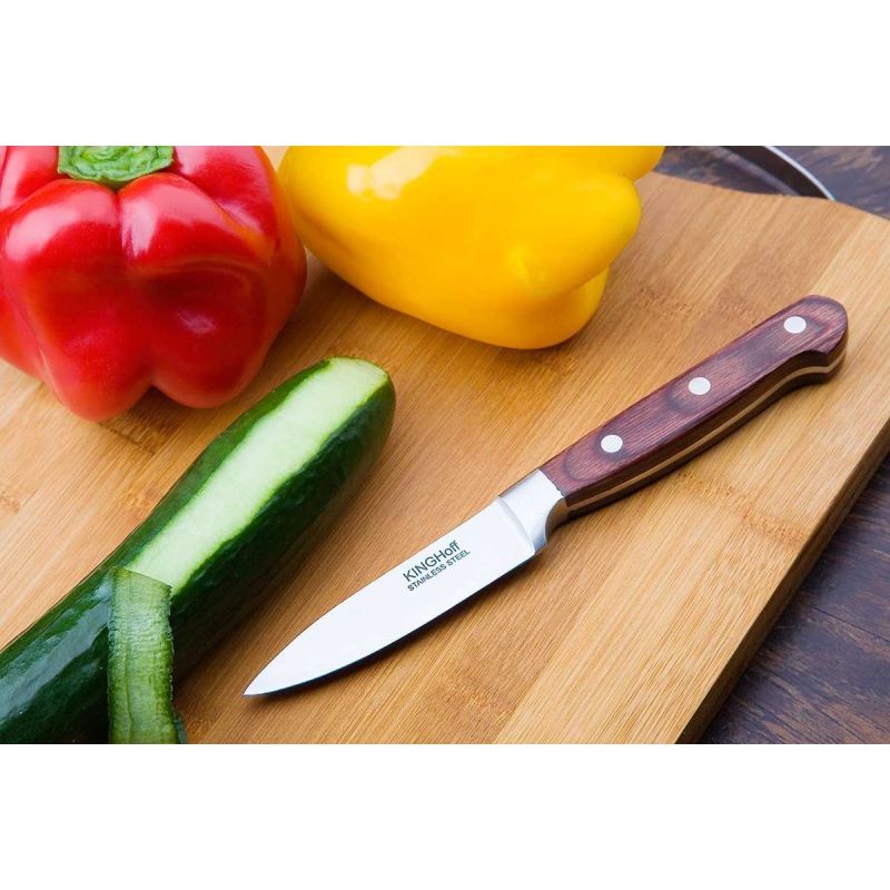STALOWY NÓŻ DO OBIERANIA KINGHOFF KH-3436 8,5cm - obrazek 2