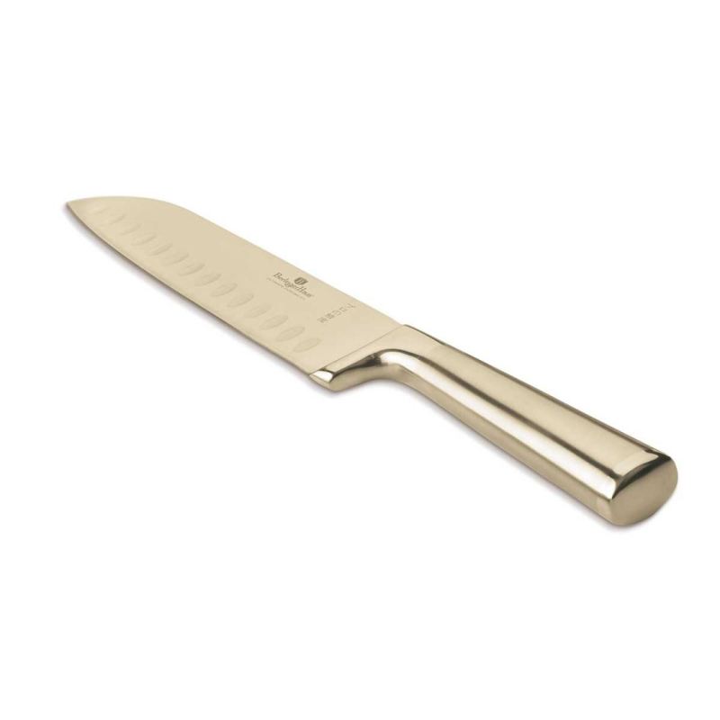 STALOWY NÓŻ SANTOKU BERLINGER HAUS 17,5cm BH-2829 GOLD - obrazek 4