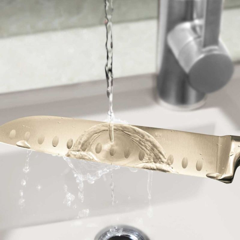 STALOWY NÓŻ SANTOKU BERLINGER HAUS 17,5cm BH-2829 GOLD - obrazek 6