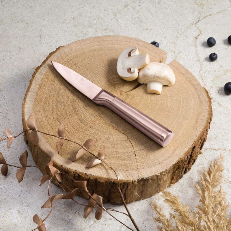 STALOWY NÓŻ DO OBIERANIA BERLINGER HAUS 9,5cm BH-2939 ROSE GOLD - obrazek 3