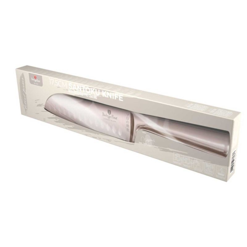 STALOWY NÓŻ SANTOKU BERLINGER HAUS 17,5cm BH-2935 ROSE GOLD - obrazek 6