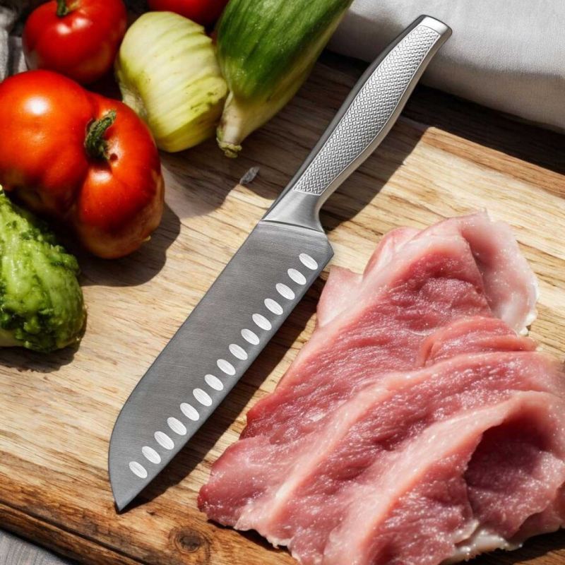 STALOWY NÓŻ SANTOKU 30,5cm BANQUET - obrazek 2