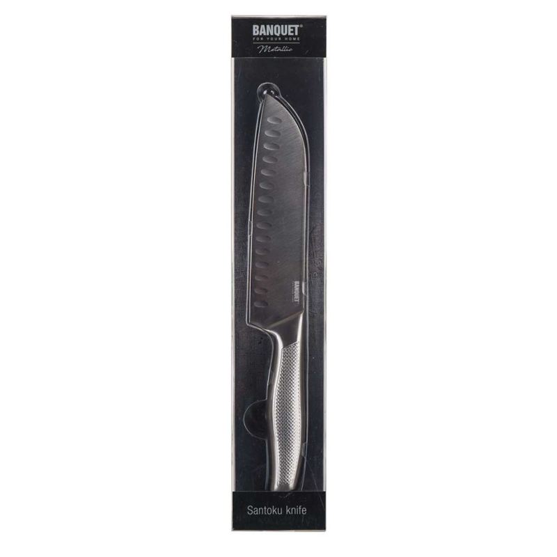 STALOWY NÓŻ SANTOKU 30,5cm BANQUET - obrazek 3