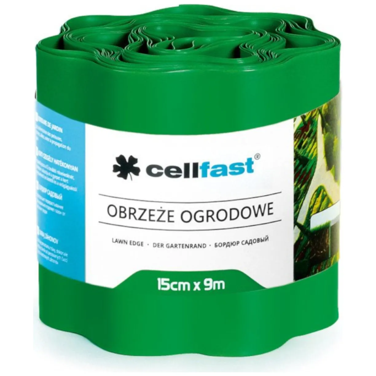 Obrzeże ogrodowe faliste 15cm x 9m Cellfast zielone