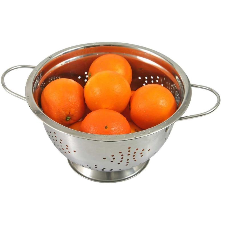 STALOWY DURSZLAK GŁĘBOKI 24cm KINGHOFF KH-1237 - obrazek 2