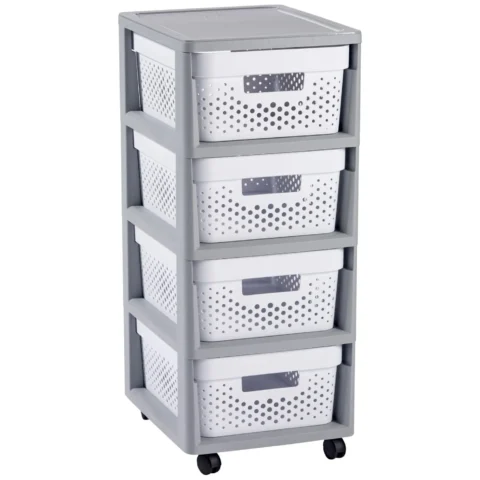 Regał ażurowy Curver 4x11L Infinity biały