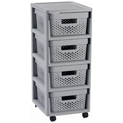 Regał ażurowy Curver 4x11L Infinity szary