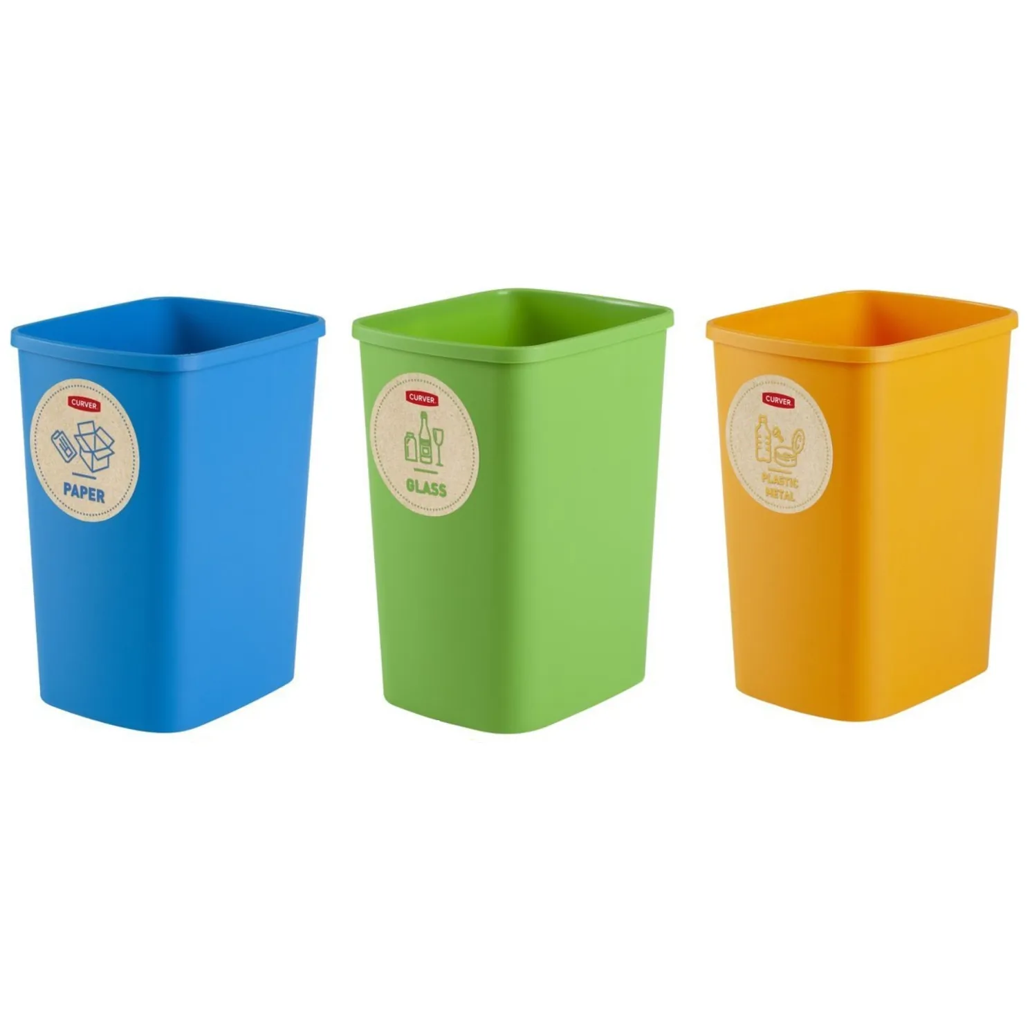 Zestaw 3 koszy do sortowania Curver Eco Friendly - obrazek 2