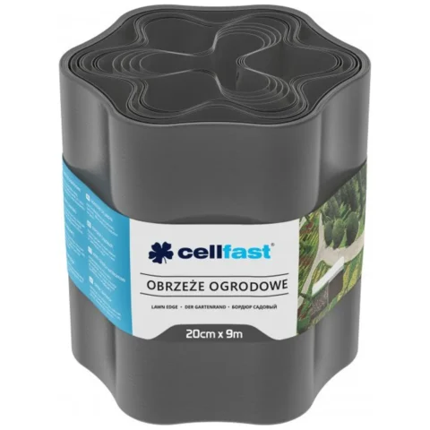 Obrzeże ogrodowe 20cm x 9m Cellfast grafitowe