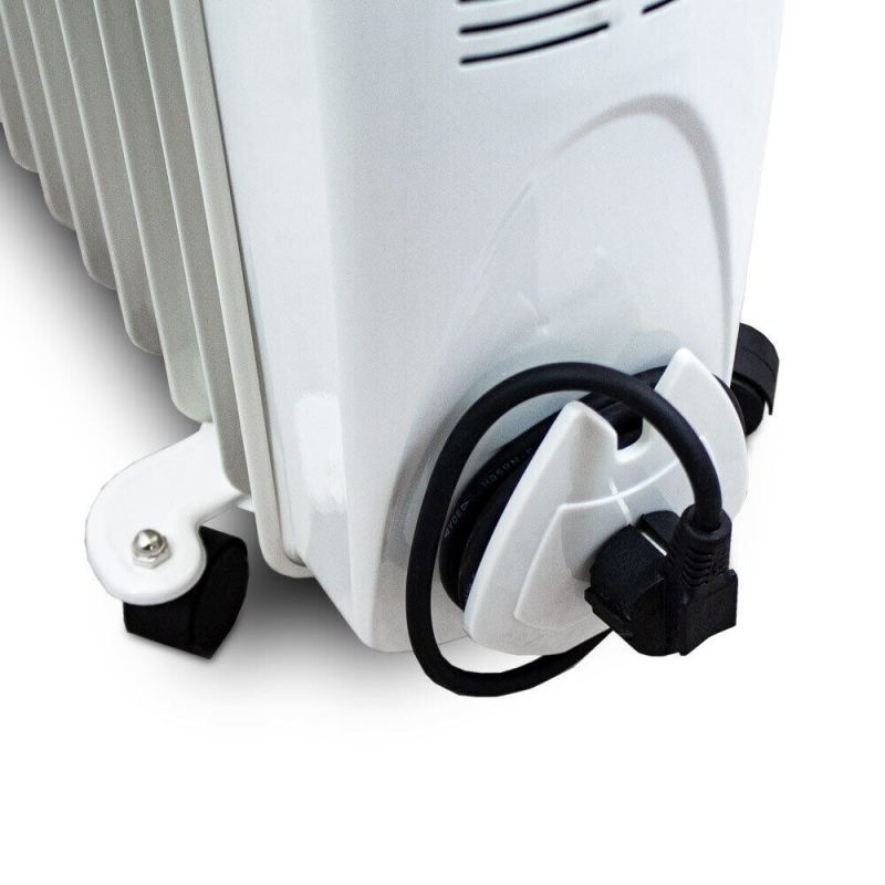 BITUXX Elektryczny grzejnik olejowy 2500 W 11 żeber biały - obrazek 4