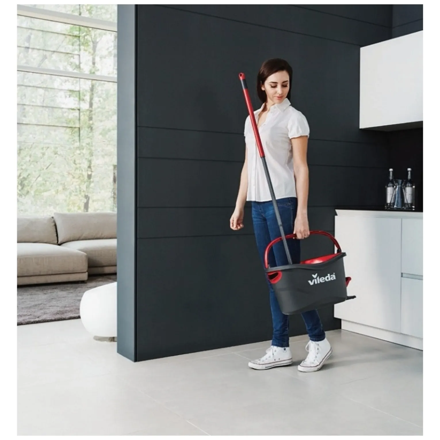 Zestaw mop obrotowy Vileda Easy Wring and Clean Turbo box - obrazek 5