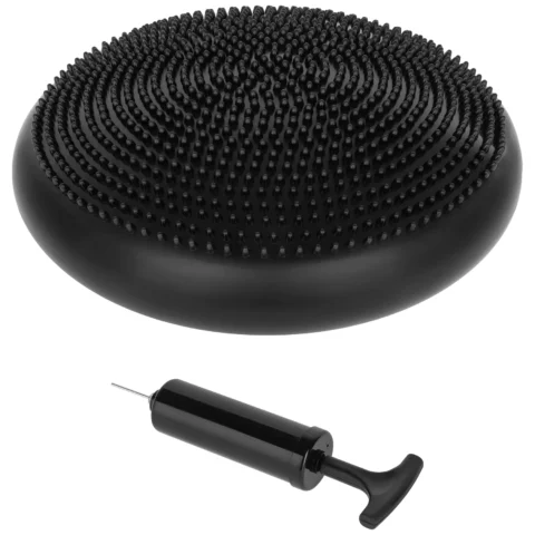 Poduszka sensoryczna rehabilitacyjna 33cm + pompka , kolor czarny, REBEL ACTIVE
