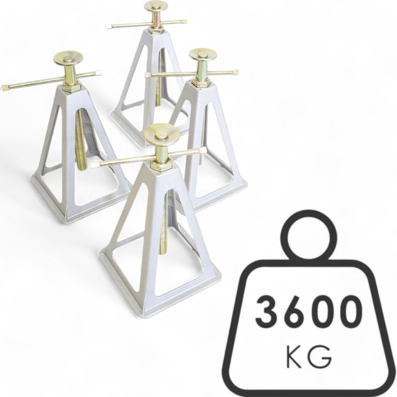 Podpory Aluminiowe 3600 kg Wsporniki Regulowane do Przyczepy Kempingu - obrazek 3