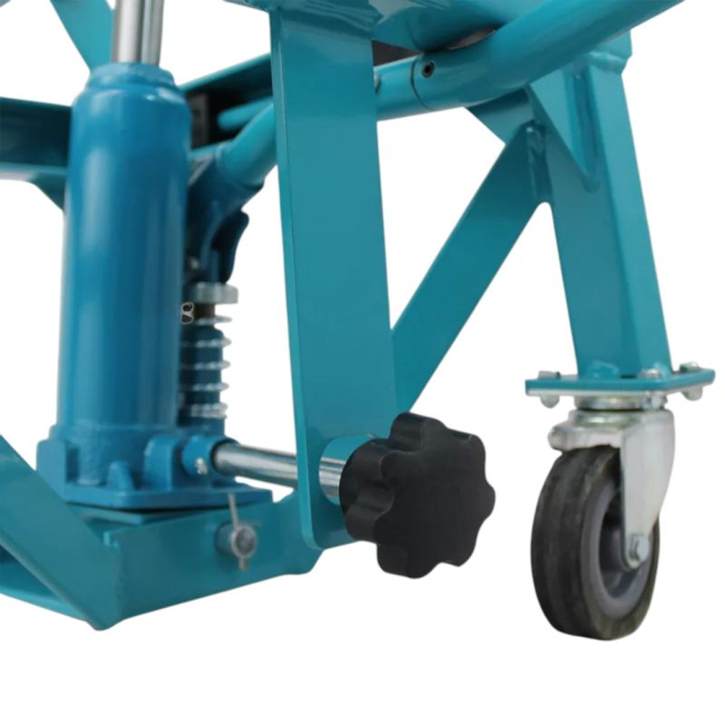 Podnośnik Motocyklowy Nożycowy Mobilny Gumowa Platforma 135kg Hydrauliczny - obrazek 3