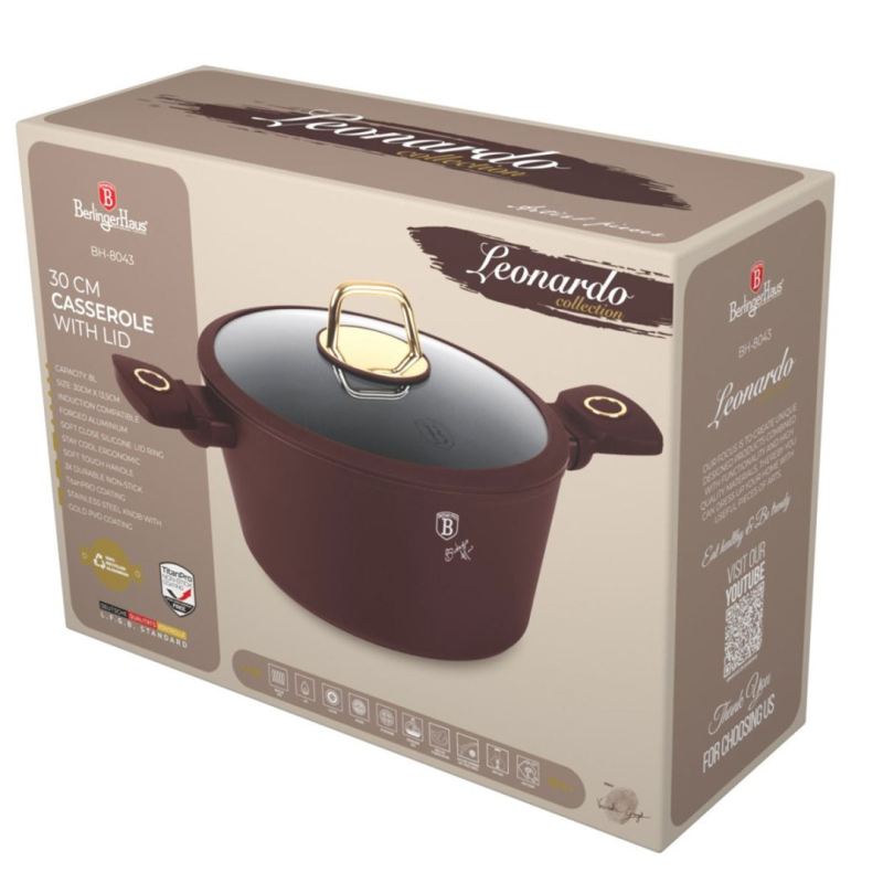 GARNEK TYTANOWY Z POKRYWĄ 30cm BERLINGER HAUS BH-8043 LEONARDO - obrazek 10