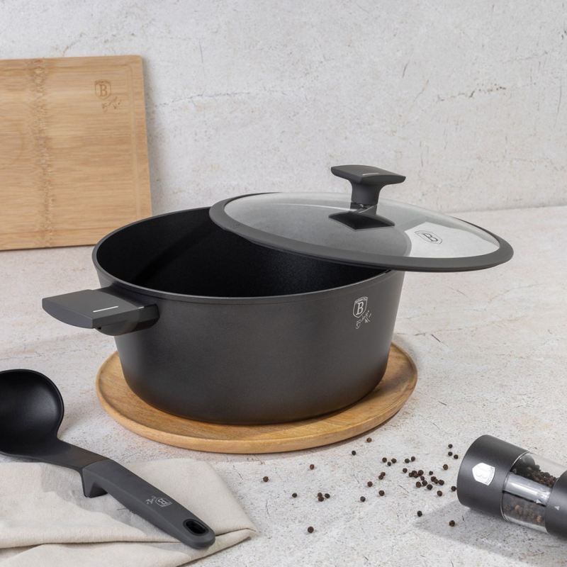GARNEK TYTANOWY Z POKRYWĄ 30cm BERLINGER HAUS BH-8133 ANTRACIT - obrazek 8