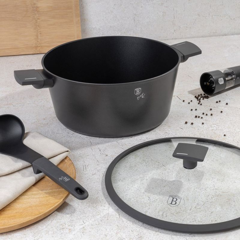 GARNEK TYTANOWY Z POKRYWĄ 30cm BERLINGER HAUS BH-8133 ANTRACIT - obrazek 9