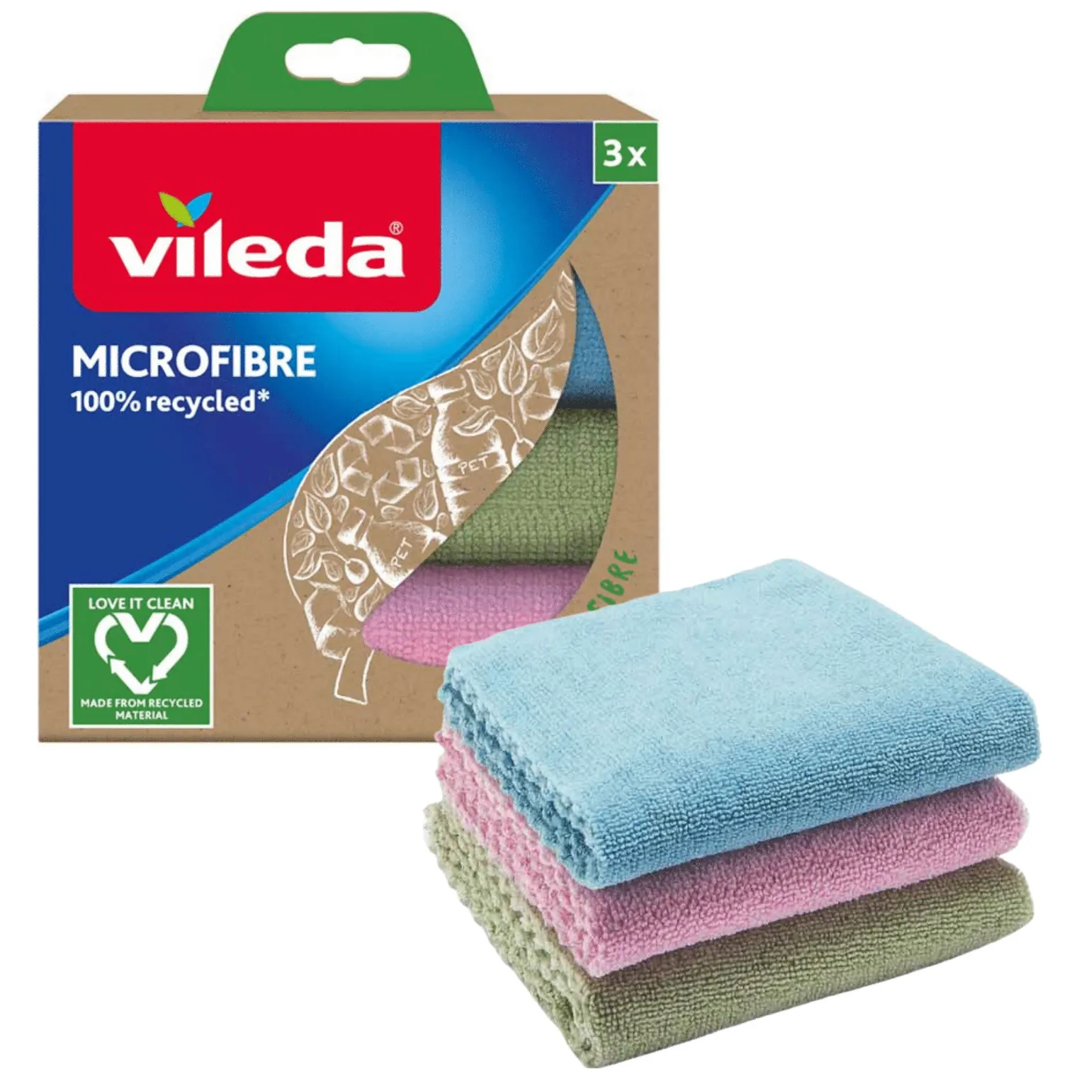 Zestaw 3 ścierek Vileda Mikrofibra 100% Recycled