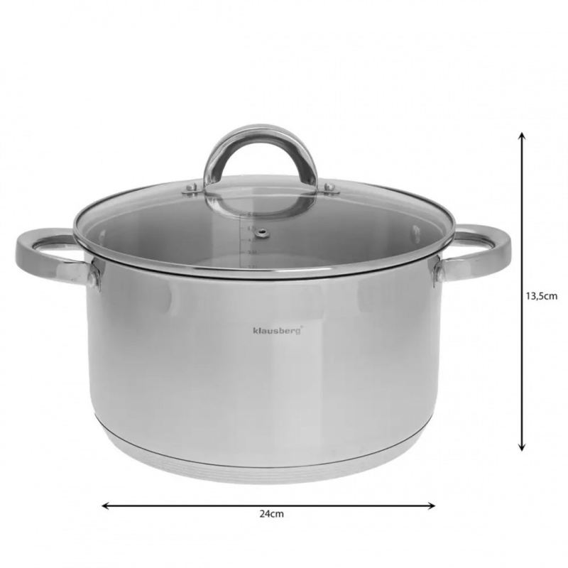 GARNEK Z POKRYWĄ 24cm KLAUSBERG KB-7126 6L - obrazek 3
