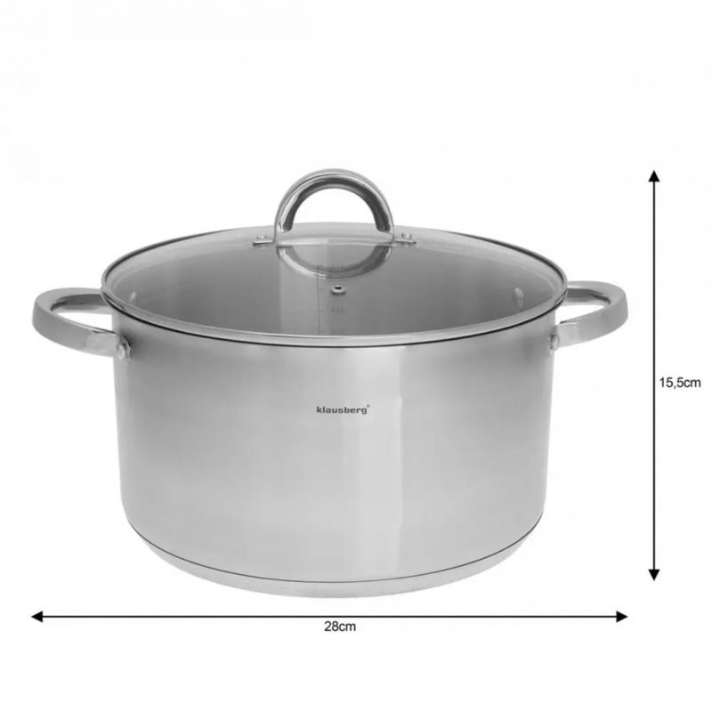 GARNEK Z POKRYWĄ 28cm KLAUSBERG KB-7128 9,5L - obrazek 2