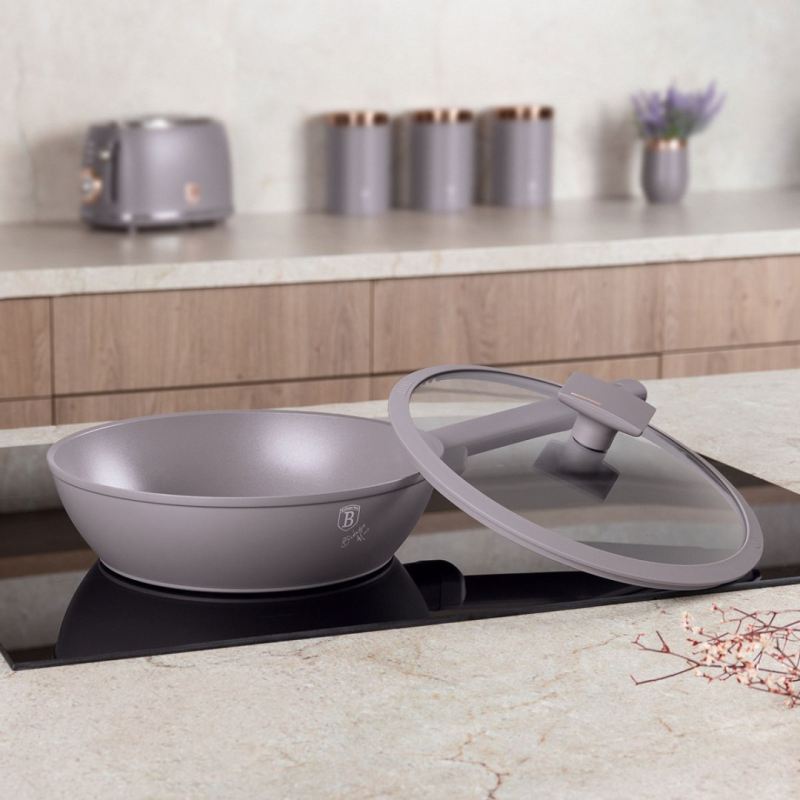 GŁĘBOKA PATELNIA TYTANOWA 24cm BERLINGER HAUS BH-8092 TAUPE - obrazek 3