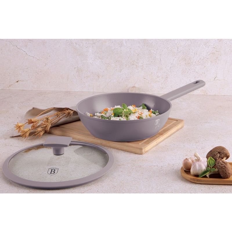 GŁĘBOKA PATELNIA TYTANOWA 24cm BERLINGER HAUS BH-8092 TAUPE - obrazek 4