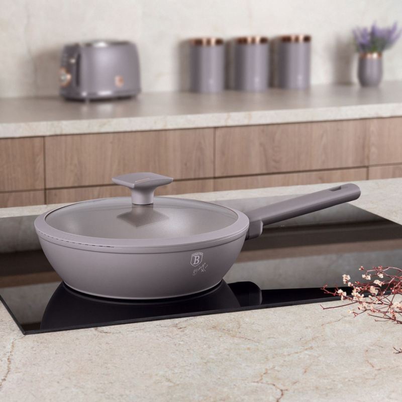 GŁĘBOKA PATELNIA TYTANOWA 24cm BERLINGER HAUS BH-8092 TAUPE - obrazek 6