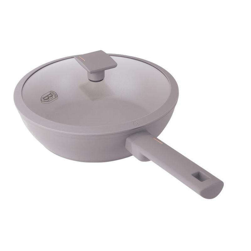 GŁĘBOKA PATELNIA TYTANOWA 24cm BERLINGER HAUS BH-8092 TAUPE - obrazek 7