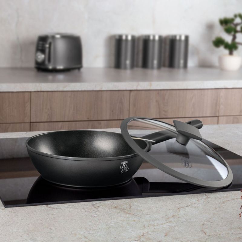 GŁĘBOKA PATELNIA TYTANOWA 24cm BERLINGER HAUS BH-8122 ANTRACIT - obrazek 5