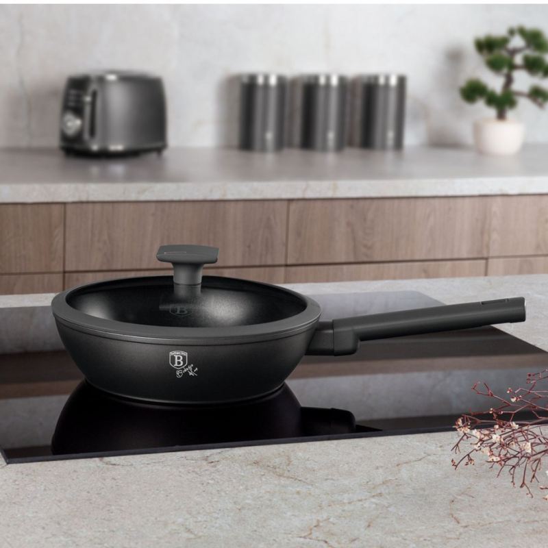 GŁĘBOKA PATELNIA TYTANOWA 24cm BERLINGER HAUS BH-8122 ANTRACIT - obrazek 6