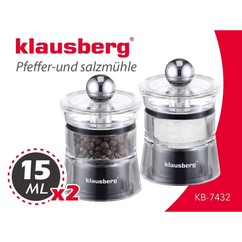 ZESTAW MŁYNKÓW DO PIEPRZU I SOLI KLAUSBERG KB-7432 - obrazek 5