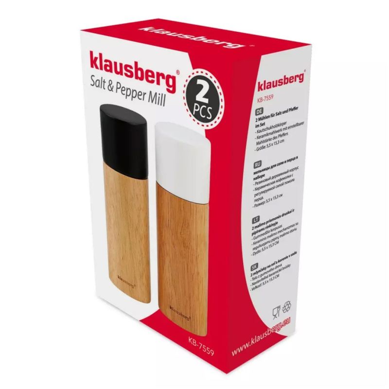 ZESTAW MŁYNKÓW DO PIEPRZU I SOLI KLAUSBERG KB-7559 - obrazek 4