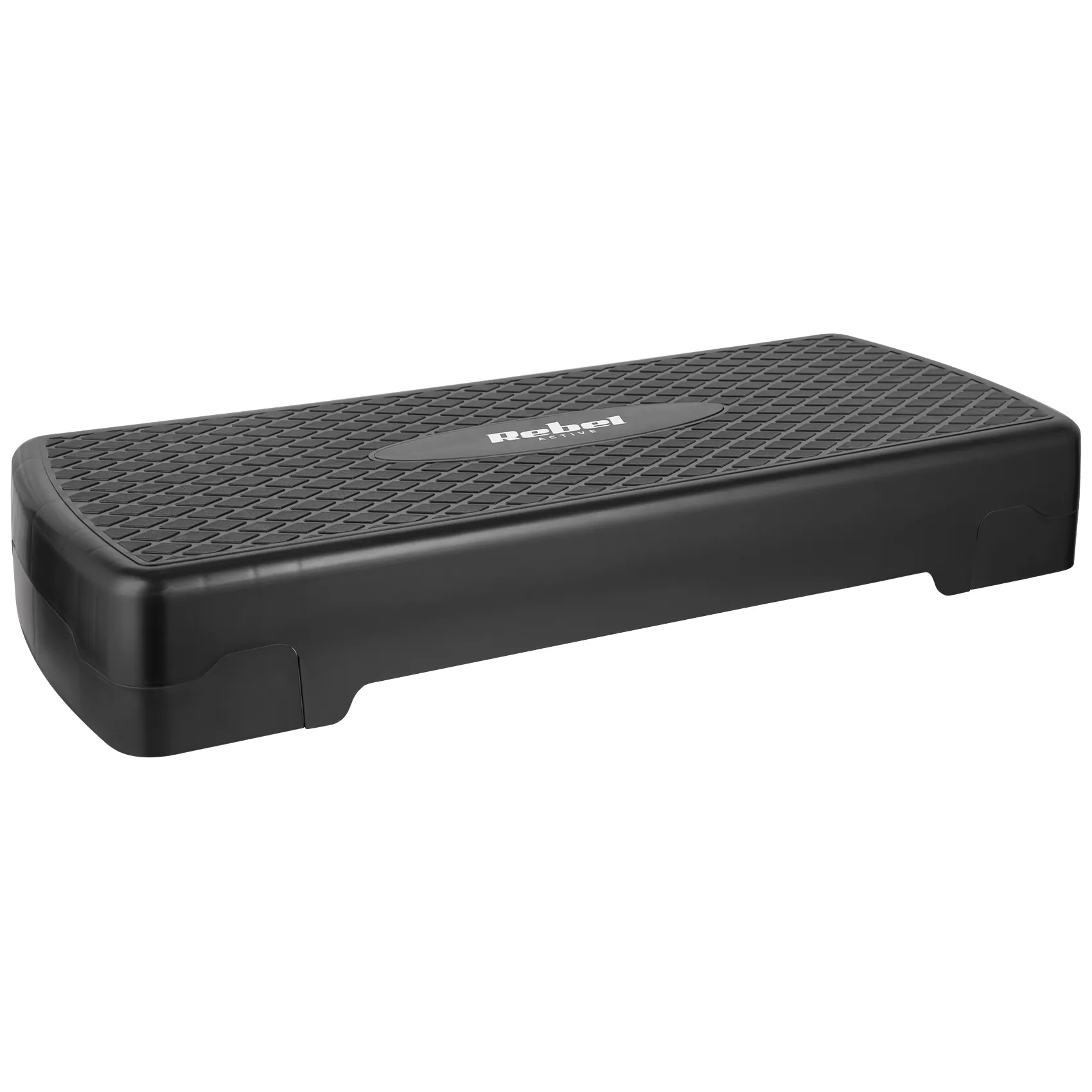 Step do aerobiku i ćwiczeń fitness, 2 stopnie, 68cm, czarny, REBEL ACTIVE - obrazek 3